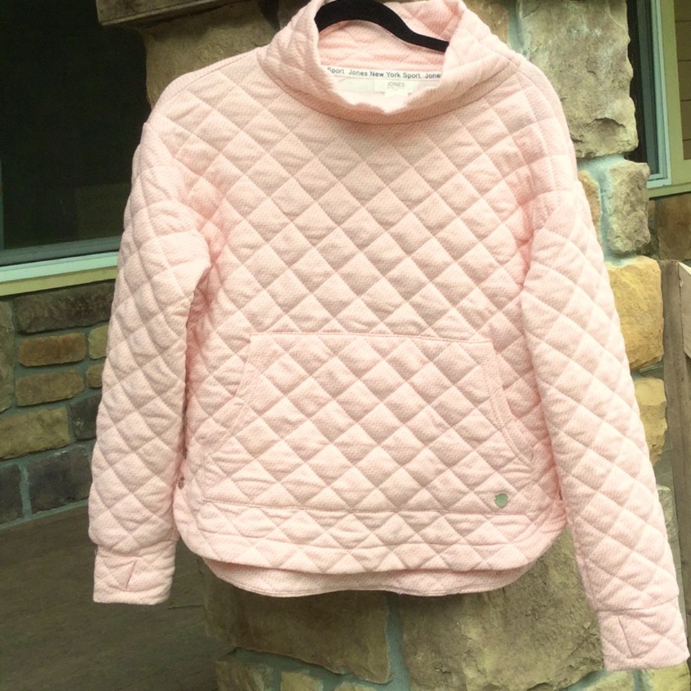 Jones New York quilted pullover beach vacay travel rodeo cowgirl festival market